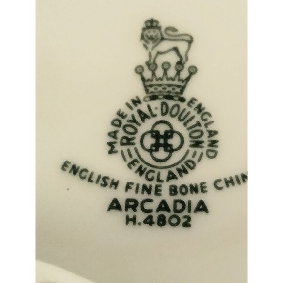 Cabbage Rose Saucer Plate Royal Doulton England Bone China Arcadia H 4802 - Picture 5 of 6